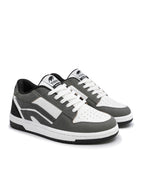 TIGRX Grey & White Premium Casual Sneakers for Men | Lightweight Streetwear Shoes