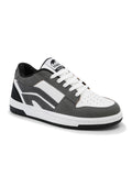 TIGRX Grey & White Premium Casual Sneakers for Men | Lightweight Streetwear Shoes