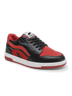 TIGRX Black Red & White Premium Casual Sneakers for Men | Lightweight Streetwear Shoes