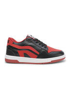 TIGRX Black Red & White Premium Casual Sneakers for Men | Lightweight Streetwear Shoes
