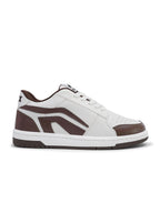TIGRX White & Brown Premium Casual Sneakers for Men | Lightweight Streetwear Shoes