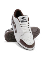 TIGRX White & Brown Premium Casual Sneakers for Men | Lightweight Streetwear Shoes
