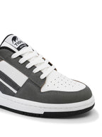 TIGRX Grey & White Premium Casual Sneakers for Men | Lightweight Streetwear Shoes
