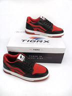 TIGRX Black Red & White Premium Casual Sneakers for Men | Lightweight Streetwear Shoes